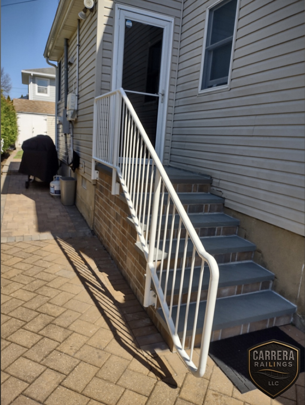 Elegant balcony railing with a view.