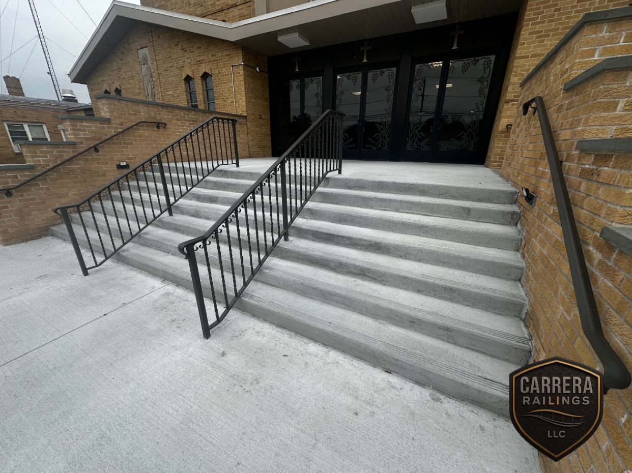 Minimalist cable railing.